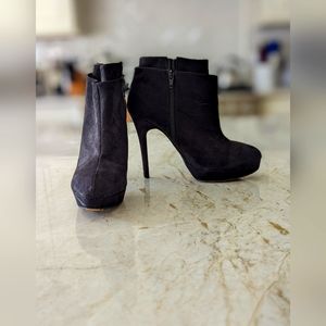 Suede Zara heeled ankle boots